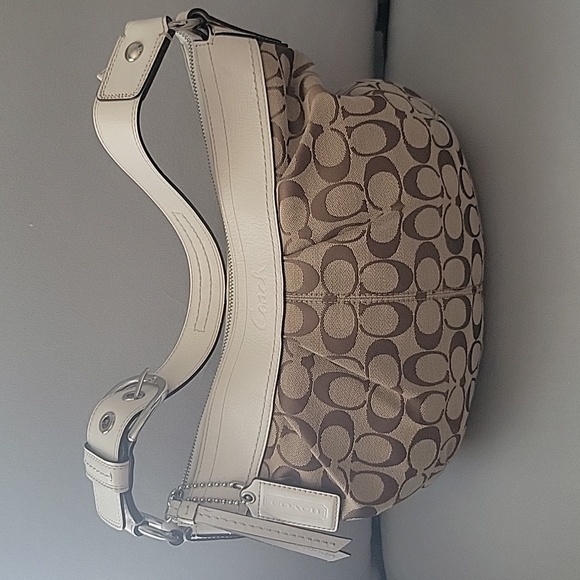 Coach| Monogram canvas hobo crossbody bag - Picture 1 of 11
